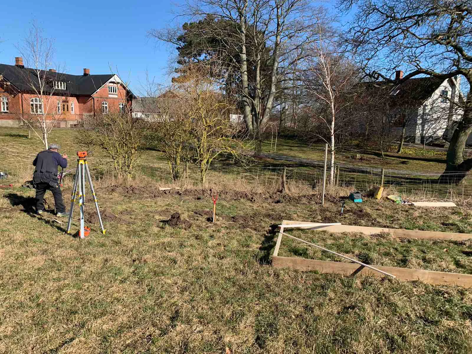 Platsen före byggnation av ligghall för hästar i Skurup